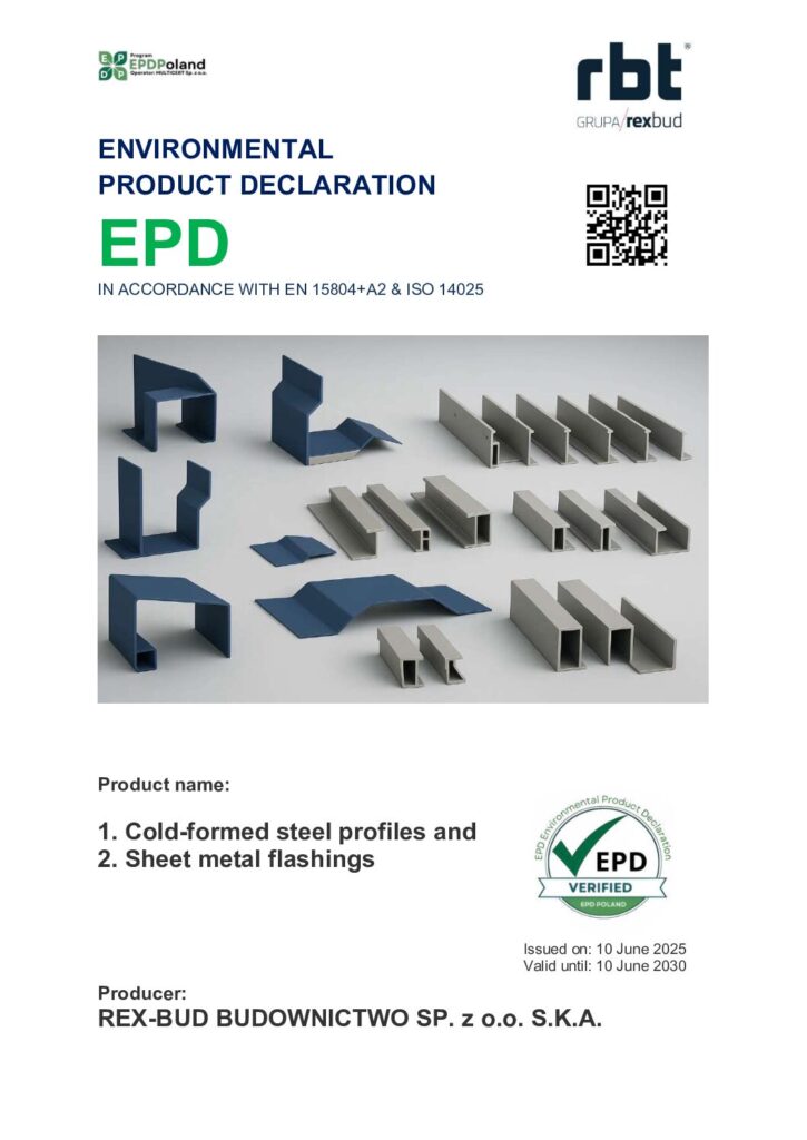 thumbnail of EPD-P 01.06.2025_RexBud_Cold-formed steel profiles and metal flashings