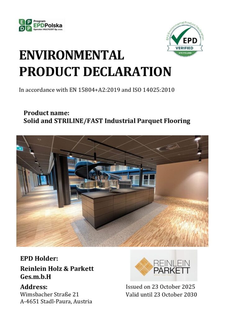 thumbnail of EPD-P 01.10.2025_Reinlein Holz & Parkett_Solid and STRILINE_FAST_Industrial_Parquet