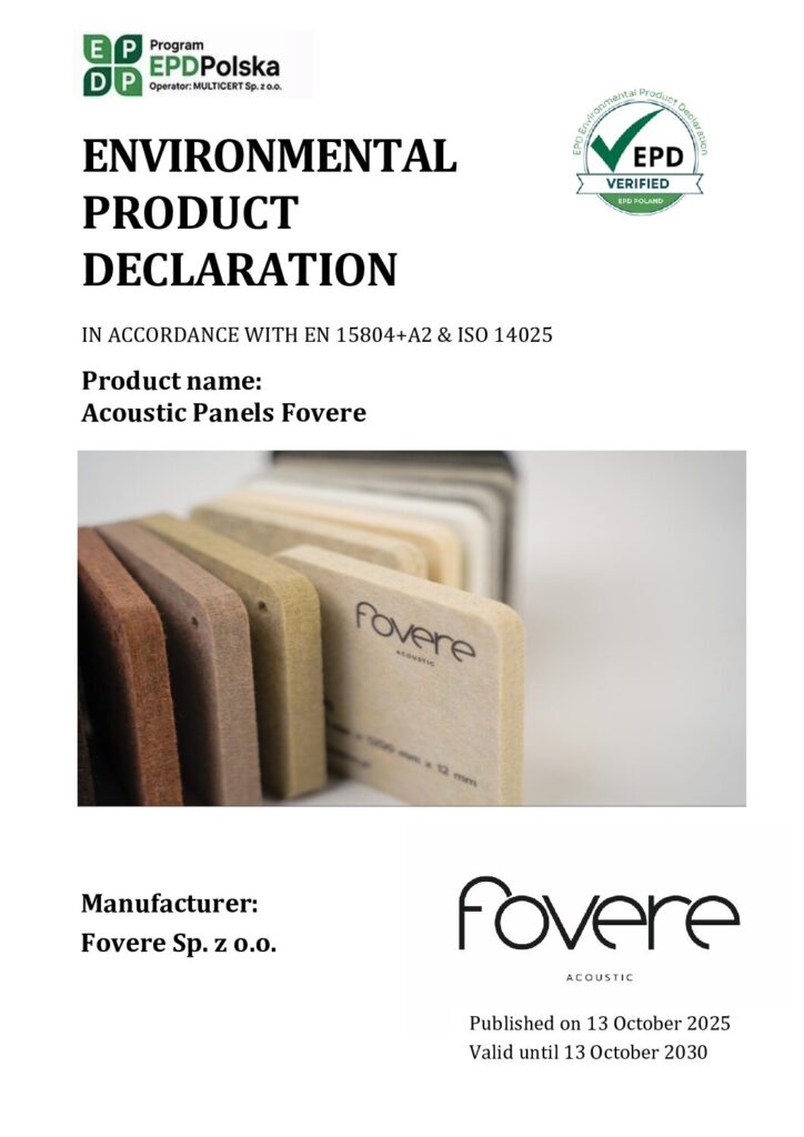 thumbnail of EPD-P 02.10.2025_Fovere_Acoustic Panels Fovere